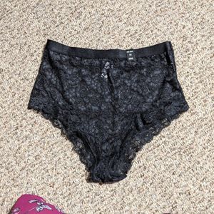 Torrid Black Lace High Waist Cheeky Panty - Size 00